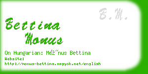 bettina monus business card